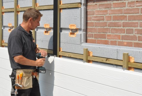 Foto : Gevelisolatiesysteem